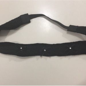 Anthropologie Black Suede Headband